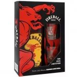 Kit Licor de whisky com canela Fireball 750 ml + 2 copos de shot